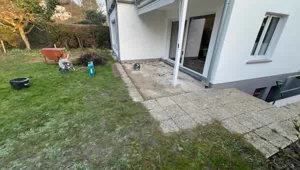 Terrassenbau Vorher – Alte Terrasse Region Bonn / Rhein-Sieg – Brüder Berisha GaLaBau